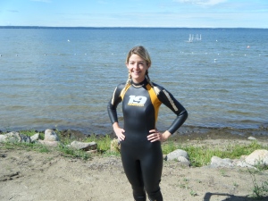 Before our first open water swim!